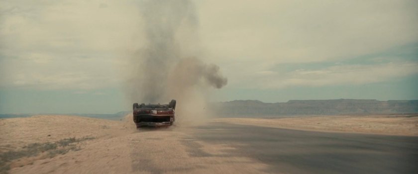 The limo flipped over in the desert of Utah.