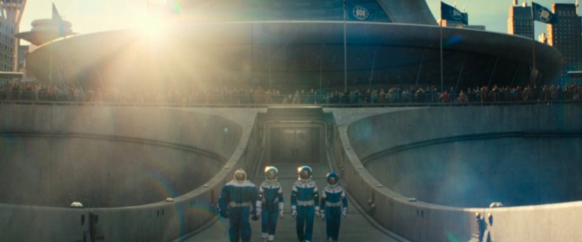 The Fantastic Four enter the Excelsior launch pad.