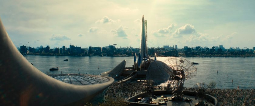 The Excelsior launch pad as seen from the the Baxter Building.