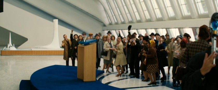 Reporters in the lobby of the Future Foundation.