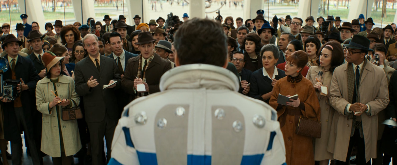 Reed addresses reporters in the lobby of the Future Foundation.