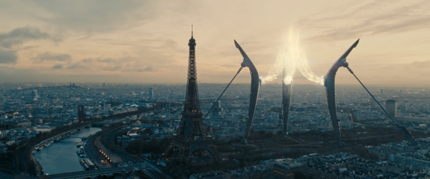 Components of the teleportation bridge in Paris.