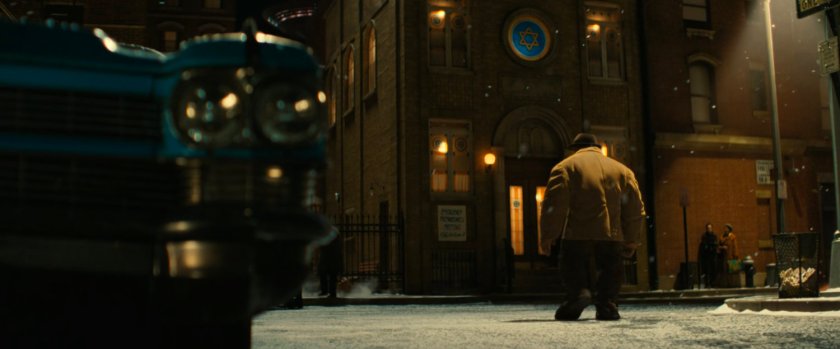 Ben outside a synagogue on Yancy Street.