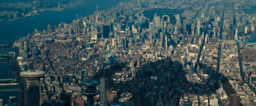 The shadow of Galactus looms over New York City.