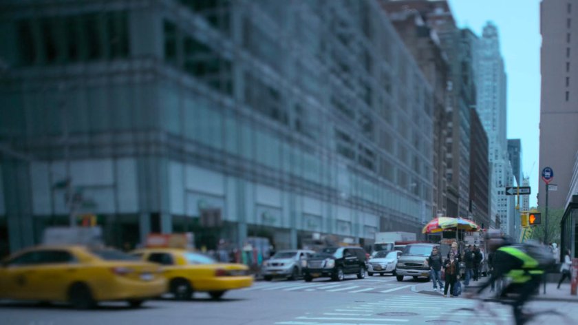 New York city street corner.