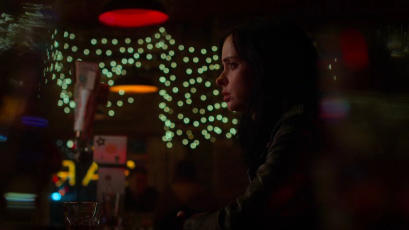 Jessica inside Rudy's Bar.