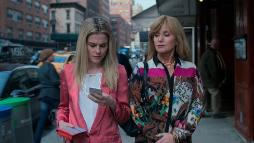Dorothy and Trish on the sidewalk outside Orsay.