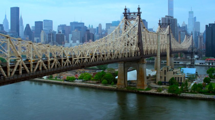 The Queensboro Bridge over Roosevelt Island.