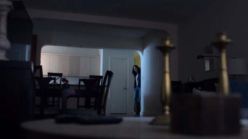 Jessica and Trish inside of Leslie Jansen's building.