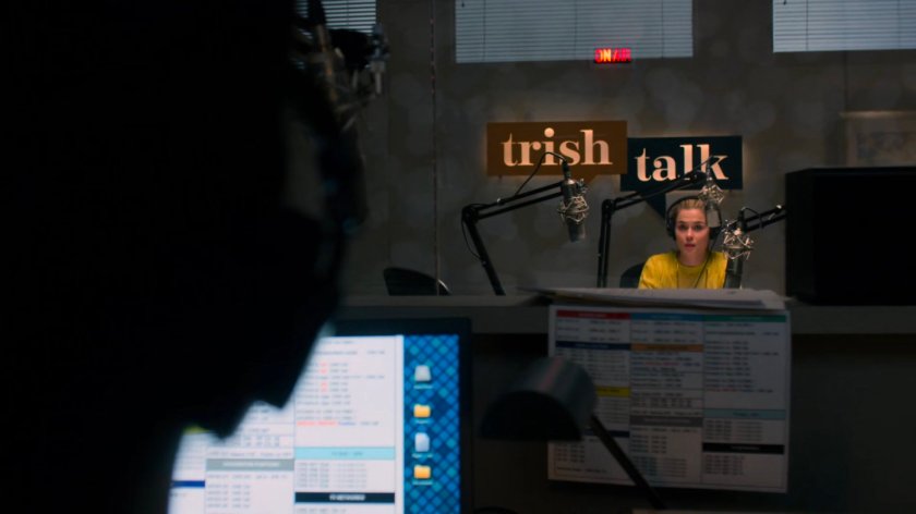 Trish in the TrishTalk Studio at WNEX.