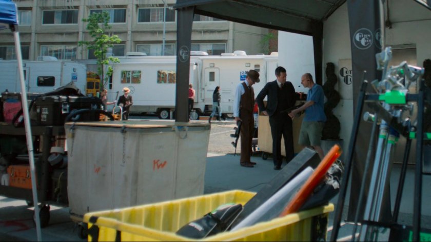 Film crew outside the Cotton Club.