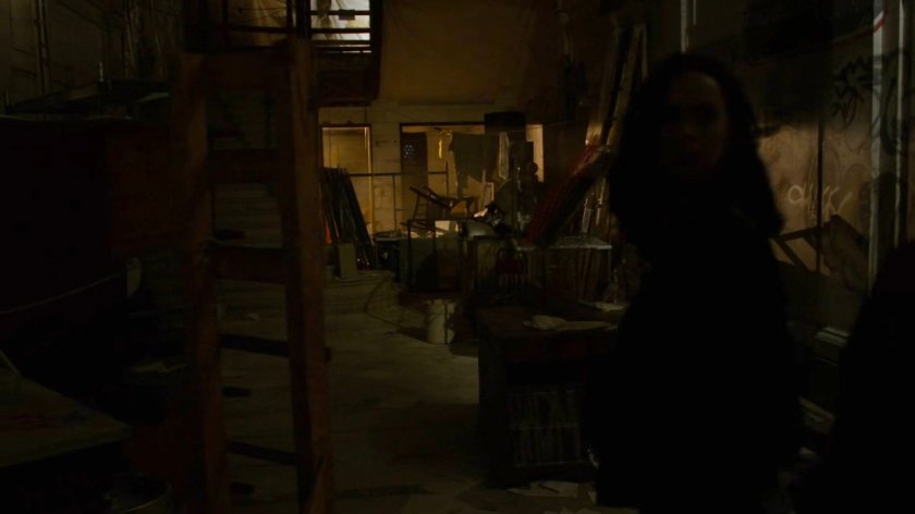 Trish and Jessica inside an old bank building.