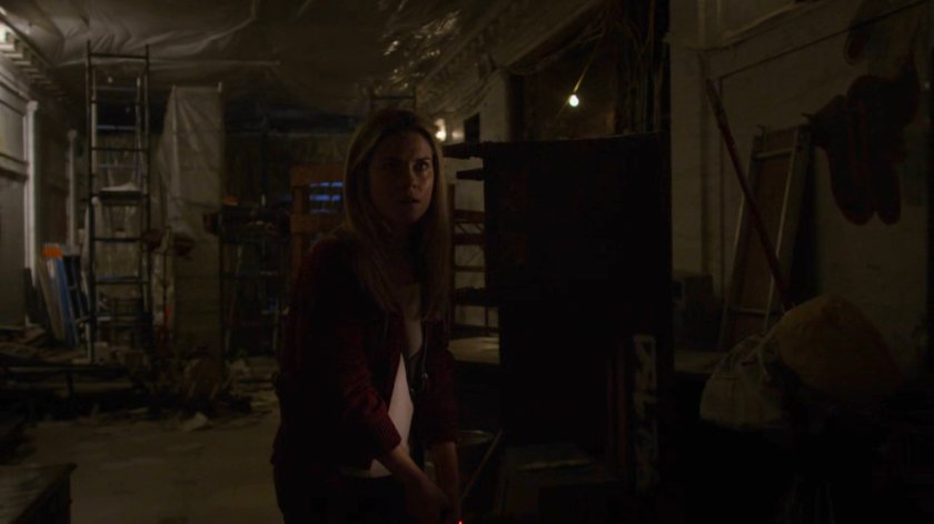 Trish and Jessica inside an old bank building.