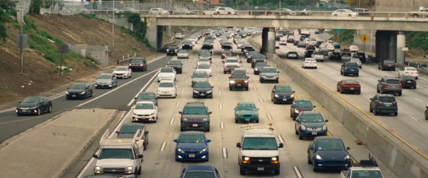 Traffic on the Hollywood Freeway.