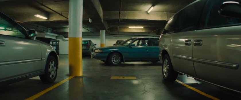 Parking garage at Simon's apartment building.