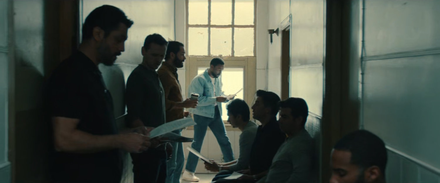 Simon, and other actors, at the casting audition for Wonder Man.