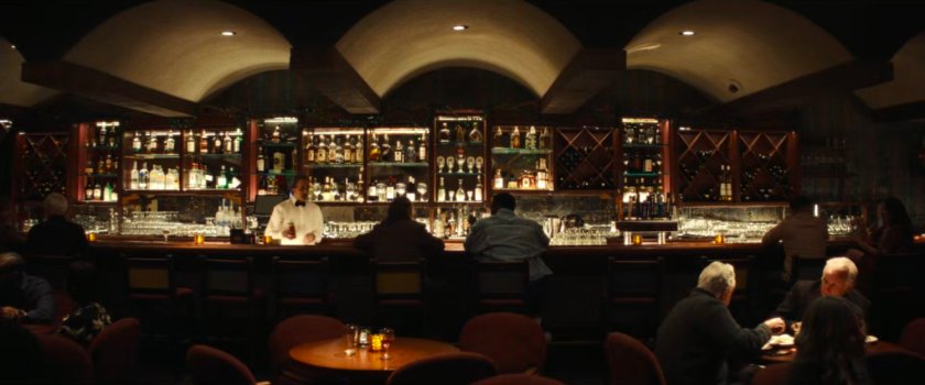 Trevor and Simon at the bar in Taix French restaurant.