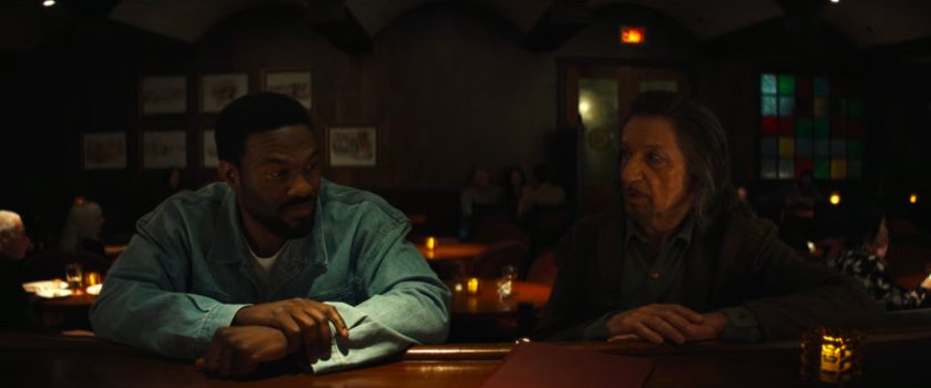 Trevor and Simon at the bar in Taix French restaurant.