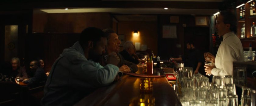 Trevor and Simon at the bar in Taix French restaurant.