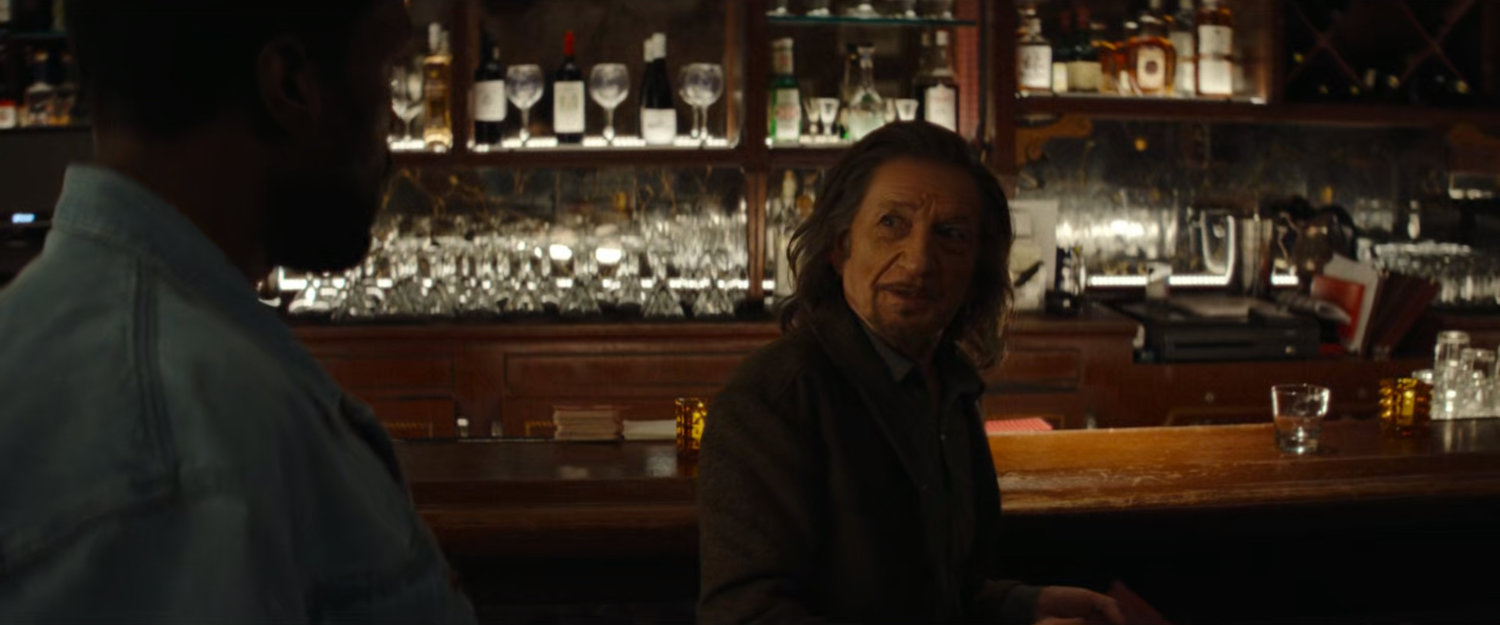 Trevor and Simon at the bar in Taix French restaurant.