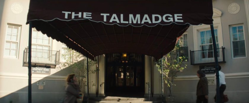 Exterior of Trevor's apartment, The Talmadge.