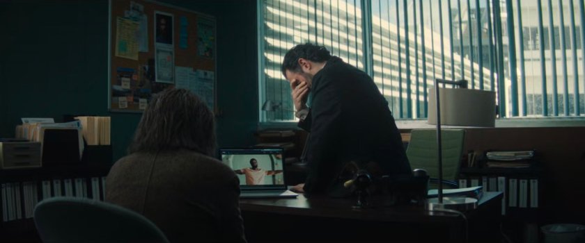 Trevor with Agent Cleary in his office.