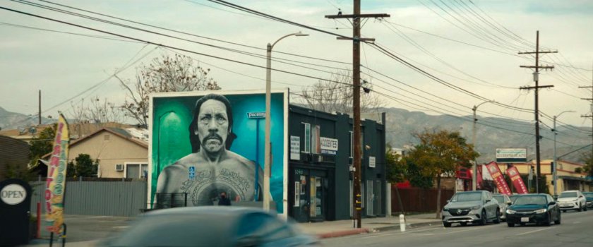 A mural of Danny Trejo.