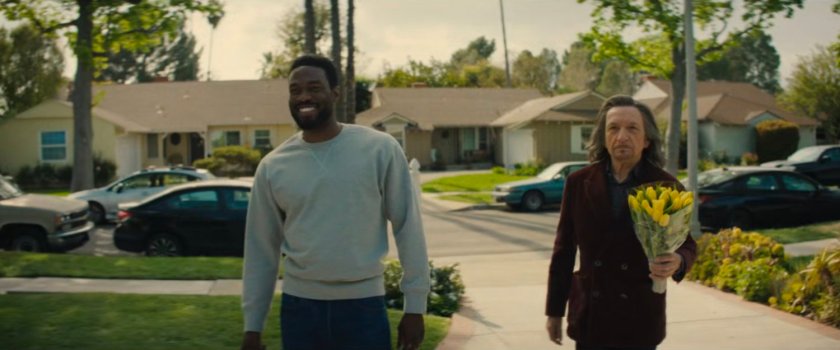 Simon and Trevor outside the Williams family home.