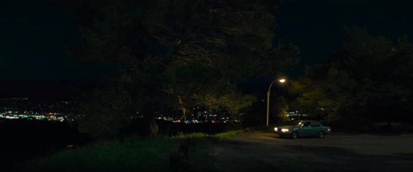 Simon parking at a city overlook.