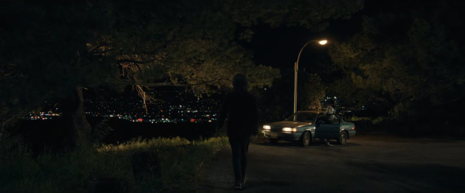 Trevor and Simon at a city overlook.