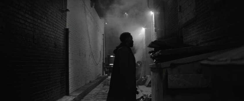 DeMarr in the alley outside the Wilcox Club.