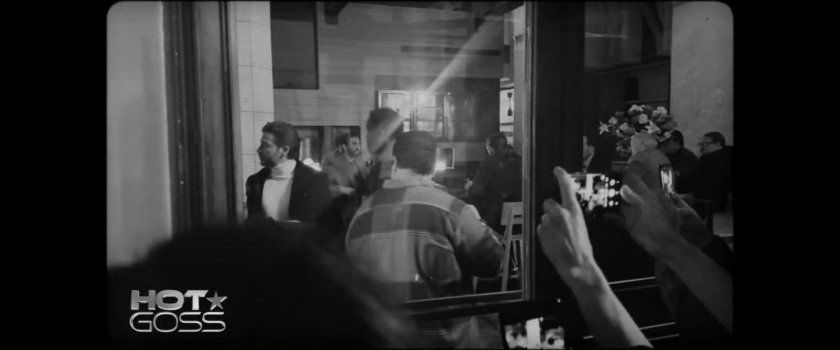 Video footage on Hot Goss of Josh Gad and DeMarr avoiding paparazzi at a restaurant.