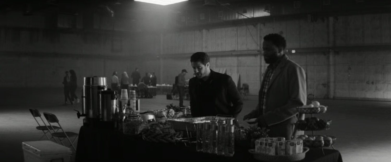 DeMarr and Frank on a Hollywood soundstage.