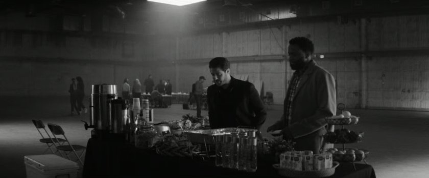 DeMarr and Frank on a Hollywood soundstage.