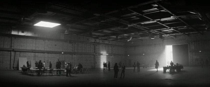 Inside of a Hollywood soundstage.