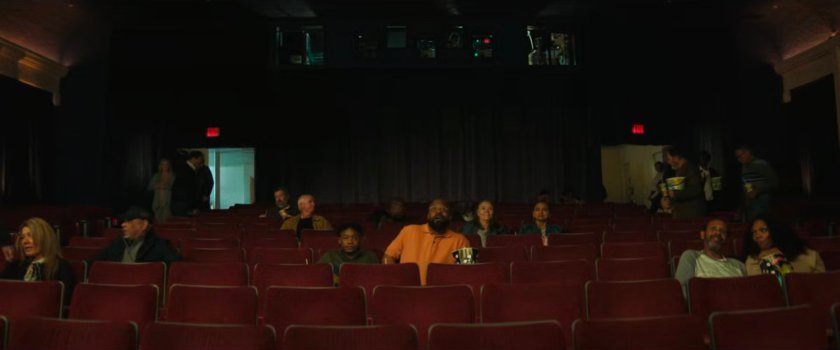 Sanford and young Simon inside the movie theater