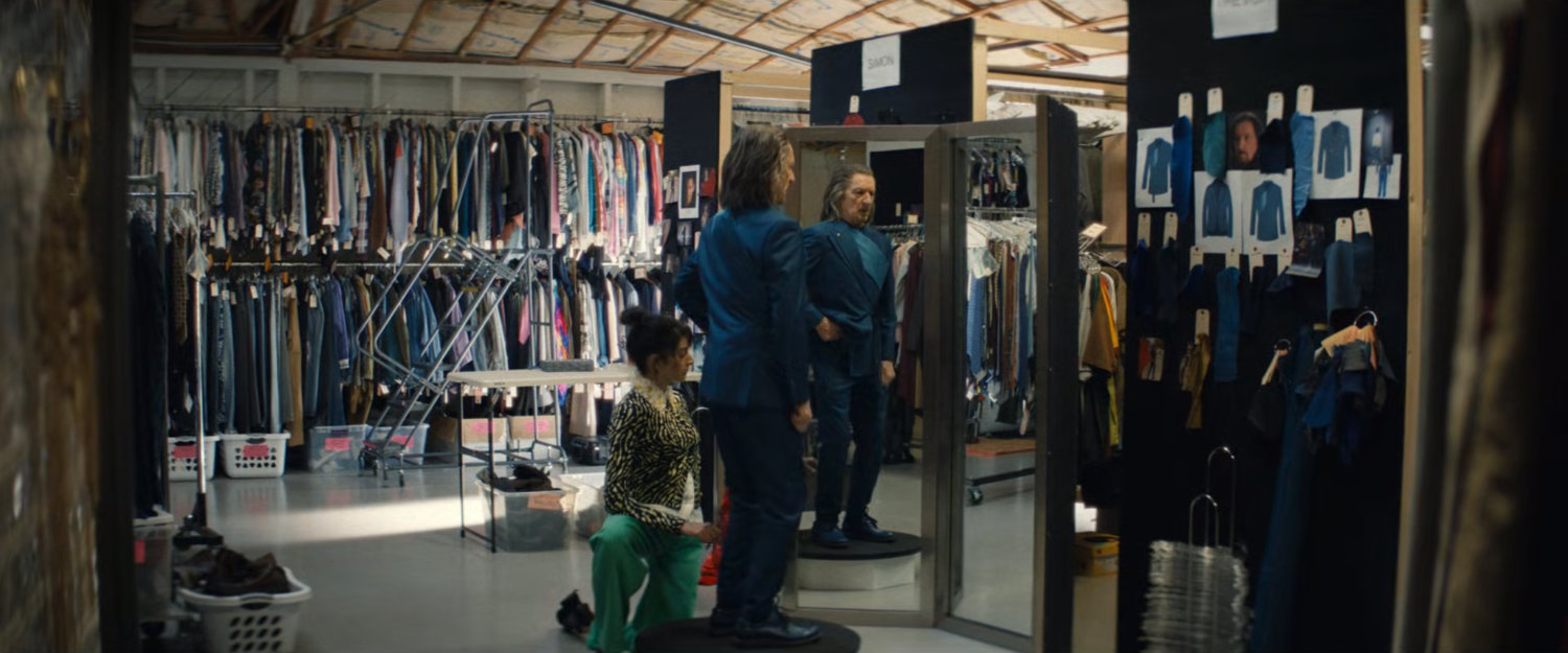 Trevor getting fitted for his costume in wardrobe.