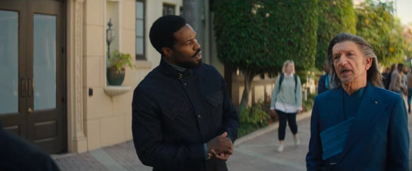 Trevor and Simon on a studio backlot.