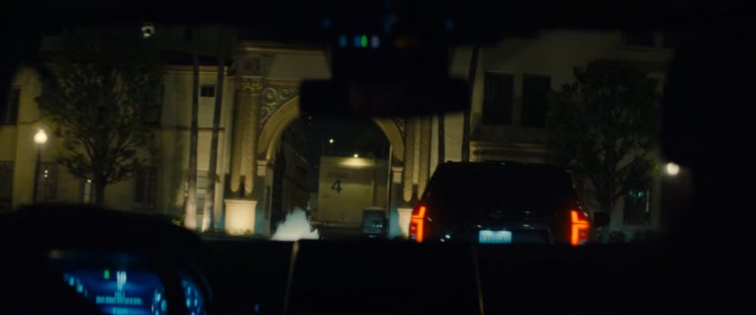 DODC SUVs race onto a Hollywood studio lot.