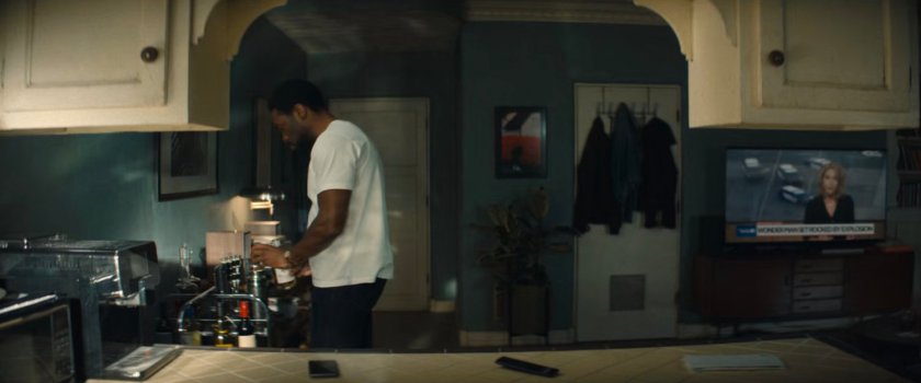 Simon Williams in his apartment.