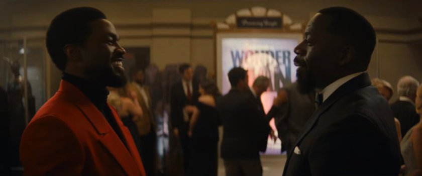 Simon and Eric in the lobby of the movie theater.