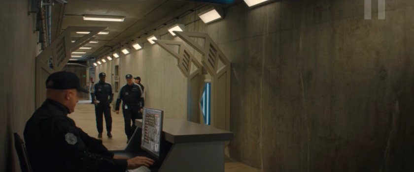 Simon and Chuck in a DODC Supermax hallway.