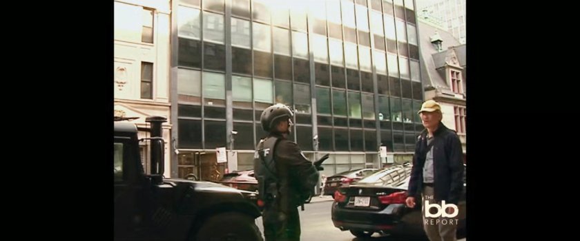 BB Report: AVTF agents and a pedestrian on the sidewalk.