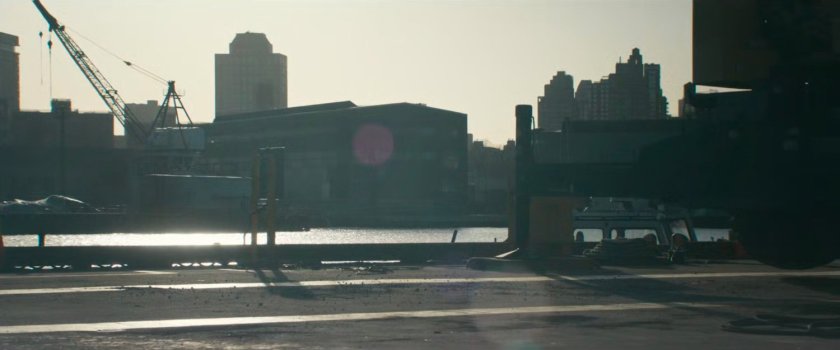 A non-descript warehouse at the port.