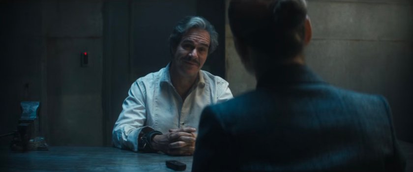 Jacques Duquesne and Heather Glenn in a secret interrogation room.