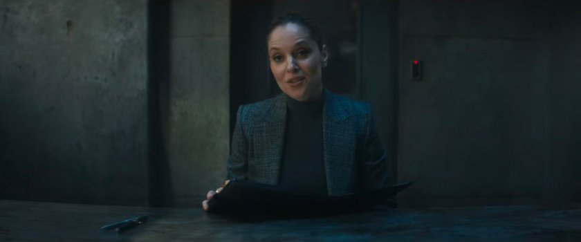 Heather Glenn in a secret interrogation room.