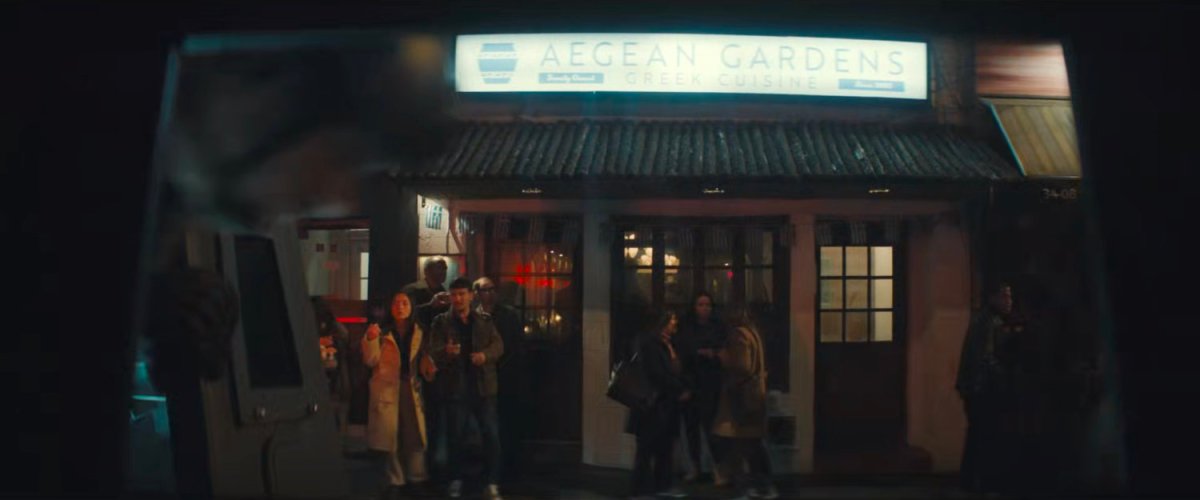 The AVTF exits their SUV outside the Aegean Gardens restaurant.