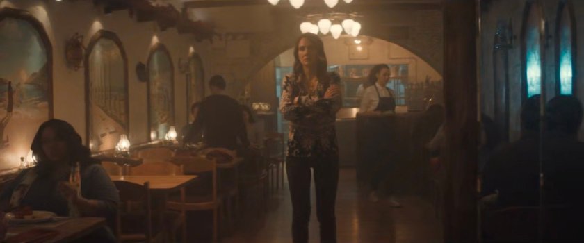 Ariana inside the Aegean Gardens restaurant.