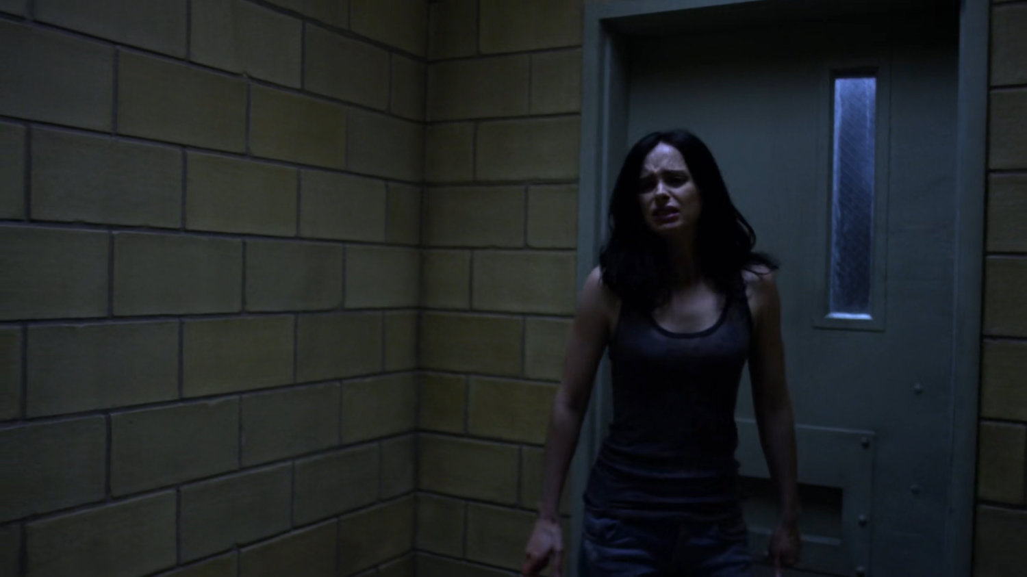 Jessica in the 15th Precinct holding cell.