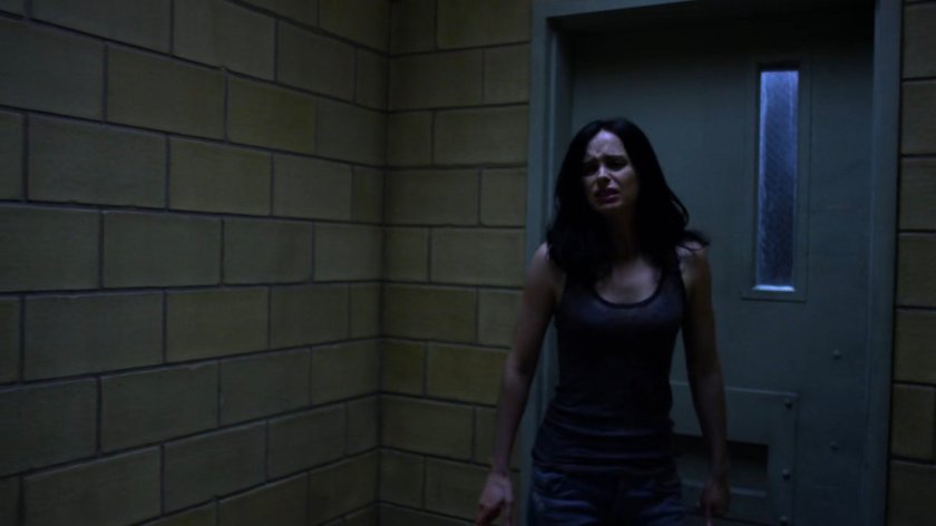 Jessica in the 15th Precinct holding cell.